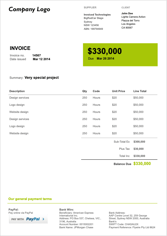 Thumbnail for Freelance Invoice Template (Google Docs)
