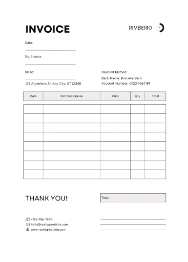 Thumbnail for White Beige Minimalist Professional Invoice (Canva)
